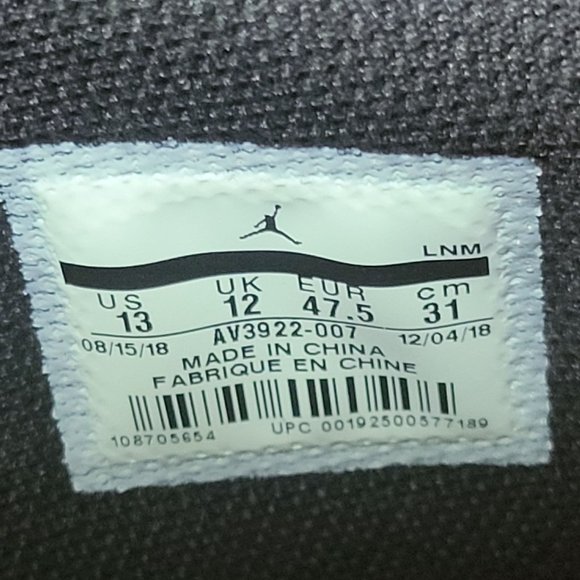 Nike Air Jordan Legacy 312 Patent Leather Black Gold AV3922-007 Men Size 13 main image 5